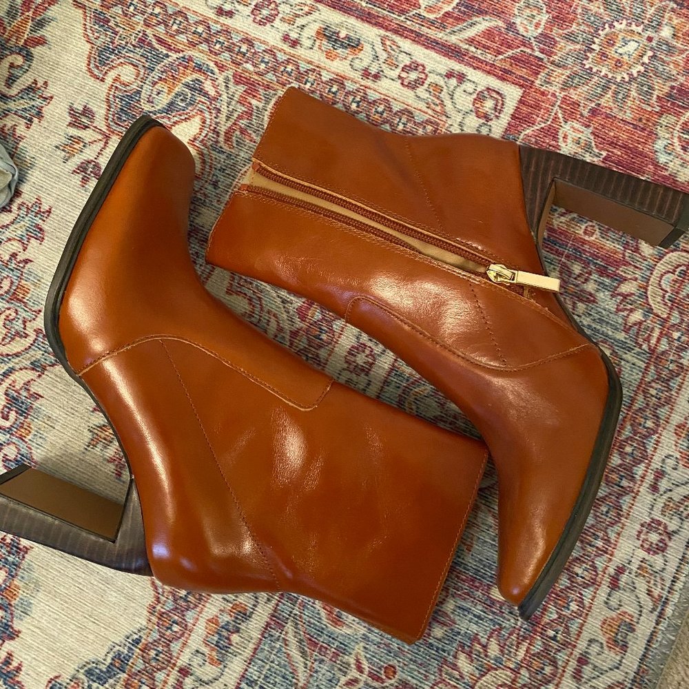 ASOS Genuine Leather Square-toe Block Heels